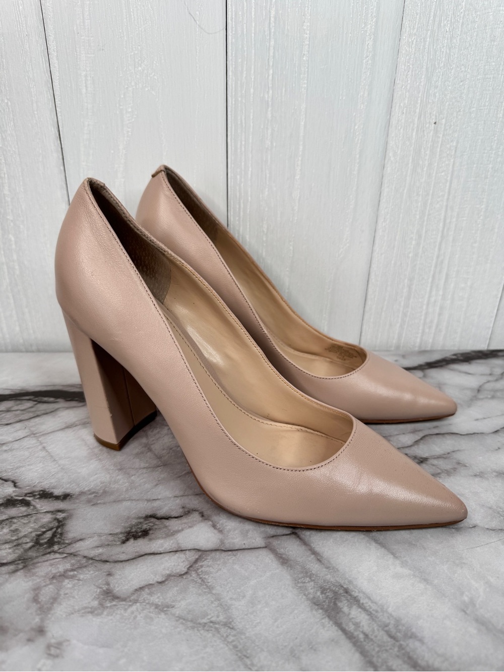 Marc Fisher LTD Women's Abilene Pump Nude Leather 9M